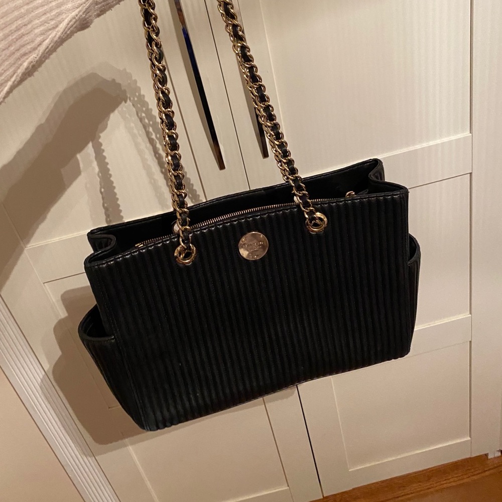 Henri Bendel Black Leather Shoulder Bag